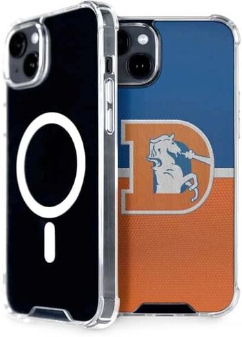 Skinit Phone Case Compatible with MagSafe iPhone 15 - Officially Licensed NFL Denver Broncos Vintage Design in Saudi Arabia