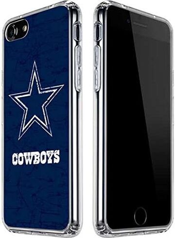 حافظة هاتف Skinit الشفافة متوافقة مع iPhone SE (الجيل الثاني والثالث) - تصميم مرخص رسميًا من NFL Dallas Cowboys in Saudi Arabia