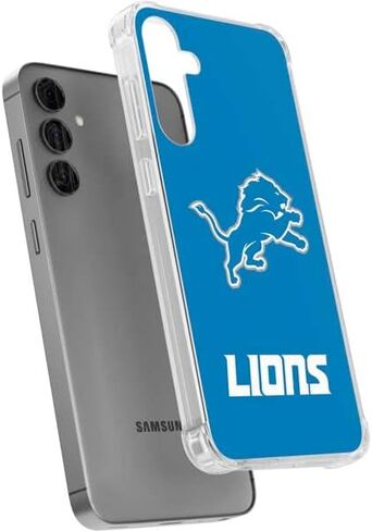Skinit Clear Phone Case Compatible with Galaxy S24 Plus - Officially Licensed NFL Detroit Lions Distressed Design in Saudi Arabia
