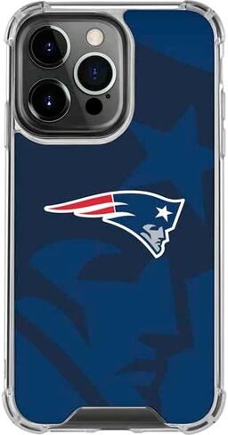 Skinit Clear Phone Case Compatible with iPhone 14 Pro - Officially Licensed NFL New England Patriots Double Vision Design in Saudi Arabia