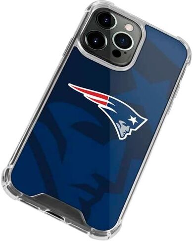 Skinit Clear Phone Case Compatible with iPhone 14 Pro - Officially Licensed NFL New England Patriots Double Vision Design in Saudi Arabia