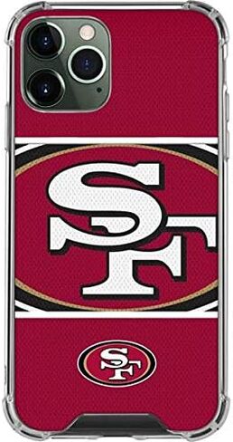 Skinit Clear Phone Case Compatible with iPhone 12 Pro - Officially Licensed NFL San Francisco 49ers Zone Block Design in Saudi Arabia