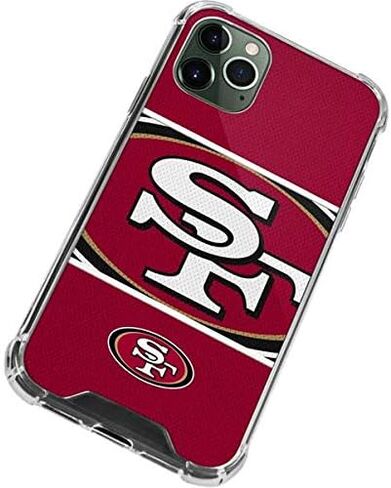 Skinit Clear Phone Case Compatible with iPhone 12 Pro - Officially Licensed NFL San Francisco 49ers Zone Block Design in Saudi Arabia
