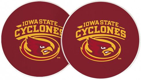 Desert Cactus Iowa State University Car Accessories ISU Cyclones Absorbent Sandstone Cup Coasters Licensed Product Set of 2 (Design A) in Saudi Arabia