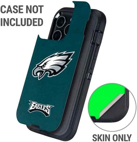 Skinit Decal Phone Skin Compatible with OtterBox Defender iPhone 13 Pro Max - Officially Licensed NFL Philadelphia Eagles Distressed Design in Saudi Arabia