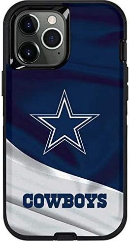 Skinit Decal Phone Skin Compatible with OtterBox Defender Case for iPhone 12 Pro Max - Officially Licensed NFL Dallas Cowboys Design Grey in Saudi Arabia