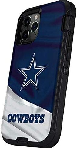 Skinit Decal Phone Skin Compatible with OtterBox Defender Case for iPhone 12 Pro Max - Officially Licensed NFL Dallas Cowboys Design Grey in Saudi Arabia