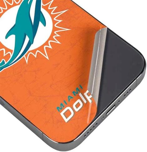 Skinit Decal Phone Skin Compatible with iPhone 16 Pro - Officially Licensed NFL Miami Dolphins Design in Saudi Arabia