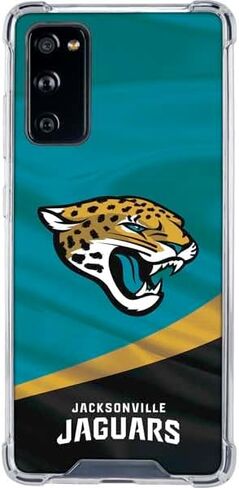 Skinit Clear Phone Case Compatible with Galaxy S20 FE - Officially Licensed NFL Jacksonville Jaguars Design in Saudi Arabia
