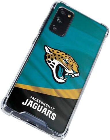 Skinit Clear Phone Case Compatible with Galaxy S20 FE - Officially Licensed NFL Jacksonville Jaguars Design in Saudi Arabia