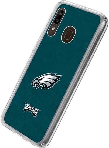 حافظة هاتف Skinit الشفافة متوافقة مع هاتف Galaxy A20 - تصميم NFL Philadelphia Eagles المرخص رسميًا in Saudi Arabia