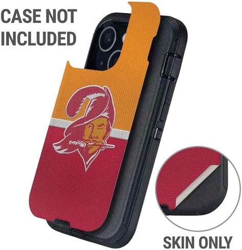 Skinit Decal Phone Skin Compatible with OtterBox Defender iPhone 15 - Officially Licensed NFL Tampa Bay Buccaneers Vintage Design in Saudi Arabia