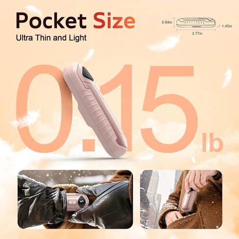 Rechargeable Hand Warmers 2 Pack, 6000mAh Electric Hand Warmers, 5-Settings, Portable Pocket Heater, Great for Men Women Kids, sutable for Outdoors Office Travel Hunting in Saudi Arabia