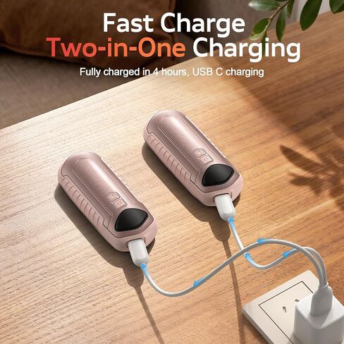 Rechargeable Hand Warmers 2 Pack, 6000mAh Electric Hand Warmers, 5-Settings, Portable Pocket Heater, Great for Men Women Kids, sutable for Outdoors Office Travel Hunting in Saudi Arabia