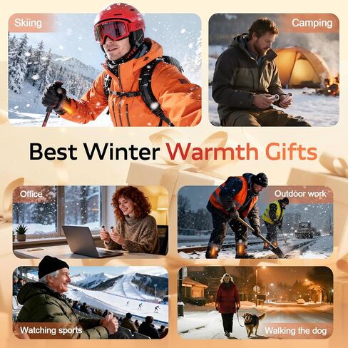 Rechargeable Hand Warmers 2 Pack, 6000mAh Electric Hand Warmers, 5-Settings, Portable Pocket Heater, Great for Men Women Kids, sutable for Outdoors Office Travel Hunting in Saudi Arabia