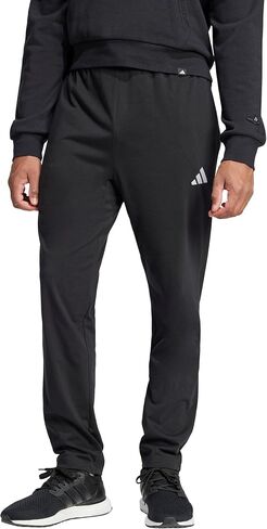 adidas Mens Essentials Linear Single Jersey Sportswear Pants, Black/White, X-Small in Saudi Arabia