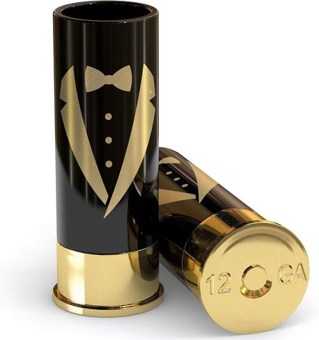 Old Southern Brass مجموعة أكواب صغيرة أصلية ذات 12 قياسًا مكونة من 4 قطع - بدلة رسمية لرفقاء العريس - مملوكة ومدارة في أمريكا - ضمان مدى الحياة in Kuwait