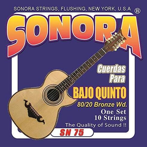 Sonora Strings SN75 Bajo Quinto Strings - 80/20 Bronze Wound - Loop End - Made In USA - The Quality of Sound in Saudi Arabia