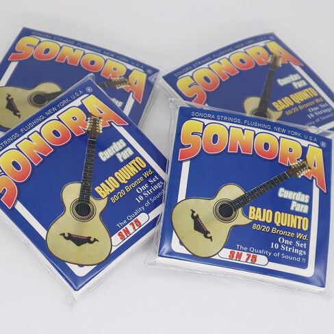 Sonora Strings SN75 Bajo Quinto Strings - 80/20 Bronze Wound - Loop End - Made In USA - The Quality of Sound in Saudi Arabia
