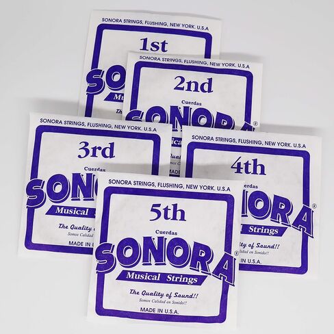 Sonora Strings SN75 Bajo Quinto Strings - 80/20 Bronze Wound - Loop End - Made In USA - The Quality of Sound in Saudi Arabia