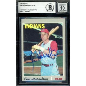 Ken Hawk Harrelson Gem Mint 10 Beckett BAS Signed 1970 Topps Autograph - Basketball Autographed Cards in Kuwait