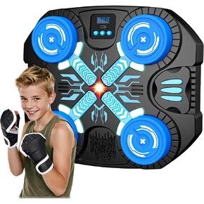 آلة الملاكمة مع الموسيقى للأطفال - 3 أوضاع لعب و14 مستوى، 5 6 7 8 9 10 11 12 سنة صبي فتاة عيد الميلاد ألعاب رياضية هدايا عيد الميلاد، هدف اللكم بلوتوث مثبت على الحائط مع تسجيل وقفازات in Kuwait