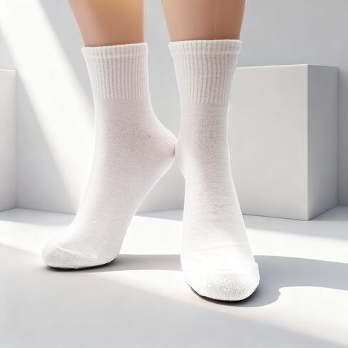 Womens Ankle Cotton Socks Cushioned Running Gym Workout Socks for Women 6 Pairs in Saudi Arabia