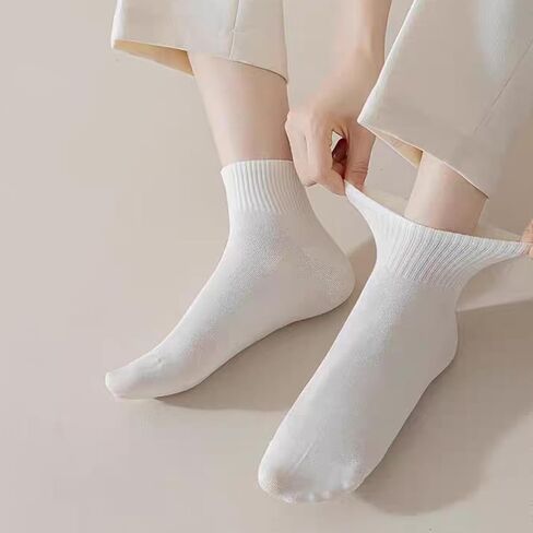 Womens Ankle Cotton Socks Cushioned Running Gym Workout Socks for Women 6 Pairs in Saudi Arabia