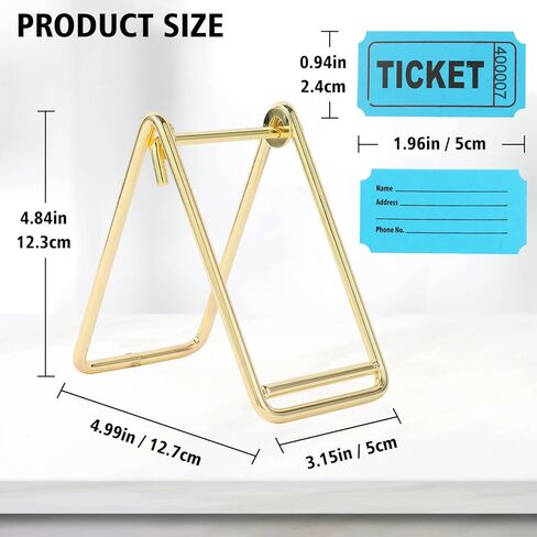 Raffle Ticket Holder with 1000 Blue Raffle Tickets, Copper - Plated, Raffle Ticket Dispenser for Single/Double-Roll Tickets,Made of Premium Thick Steel Plate, for Various Events in Kuwait