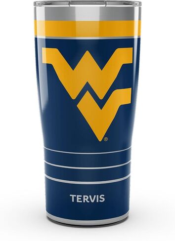 Tervis Traveler West Virginia Mountaineers - MVP Triple Walled Insulated Tumbler Travel Cup Keeps Drinks Cold & Hot, 20oz, Stainless Steel in Saudi Arabia