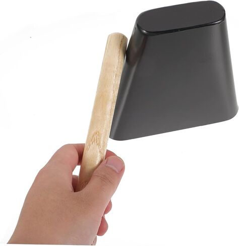 IMIKEYA 6 Inch Metal Cowbell with Wooden Stick - Handheld Percussion Noise Maker for Musical Events and in Saudi Arabia