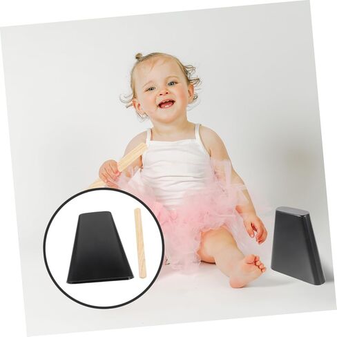 IMIKEYA 6 Inch Metal Cowbell with Wooden Stick - Handheld Percussion Noise Maker for Musical Events and in Saudi Arabia