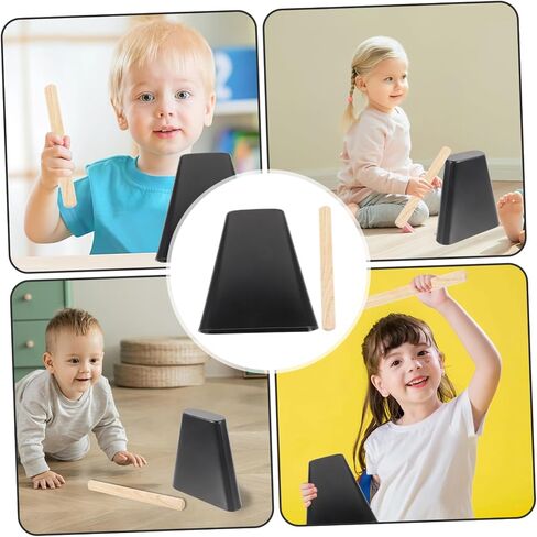 IMIKEYA 6 Inch Metal Cowbell with Wooden Stick - Handheld Percussion Noise Maker for Musical Events and in Saudi Arabia