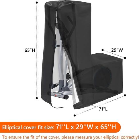 COSHNIBI Elliptical Cover, Waterproof & Dustproof Elliptical Exercise Machine Cover for Indoor and Outdoor,81''L x 33''W x 72''H-Black in Saudi Arabia