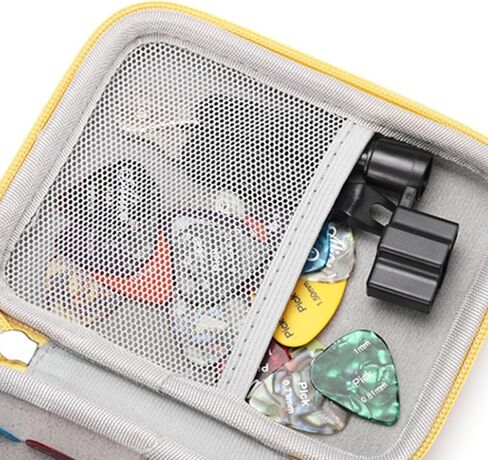 Guitar Pick Holder Case Picks Storage Box Anti Scratch Organizer Bag Splashproof Protective Pouch with Lanyard, 15x12x5.5cm/5.91x4.72x2.17in, Pink in Saudi Arabia