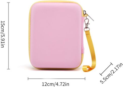 Guitar Pick Holder Case Picks Storage Box Anti Scratch Organizer Bag Splashproof Protective Pouch with Lanyard, 15x12x5.5cm/5.91x4.72x2.17in, Pink in Saudi Arabia