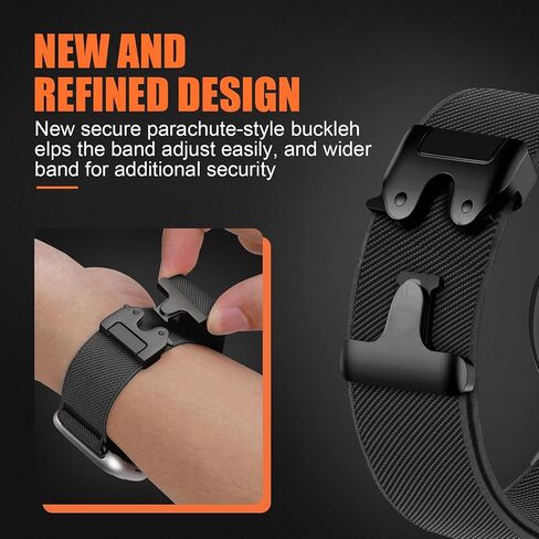 Stretchy Nylon Bands for Fitbit Versa 4/Versa 3/Sense 2/Sense Watch Band Women Men,Parachute Buckle Soft Elastic Wirstband Adjustable Sport Replacement Strap for Fitbit Versa 4 3 Band in Kuwait