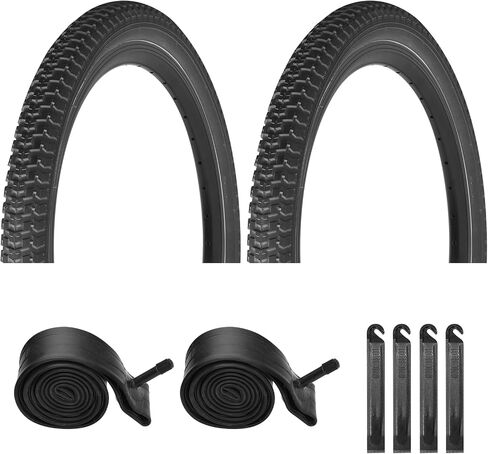 Bike Tires 12.5"/14"/16"/18"/20"x2.125" for Kids Bike, 2PCS Folding Replacement Bike Tire and 2PCS Bike Tubes 12.5"/14"/16"/18"/20" x 1.75-2.125 Inch Fits Most Kids Bikes, with 4PCS Tire Levers in Saudi Arabia