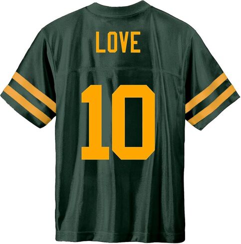 Jordan Love Green Bay Packers Green #10 NFL Kids Youth 4-20 اسم ورقم لاعب الارتداد جيرسي in Saudi Arabia