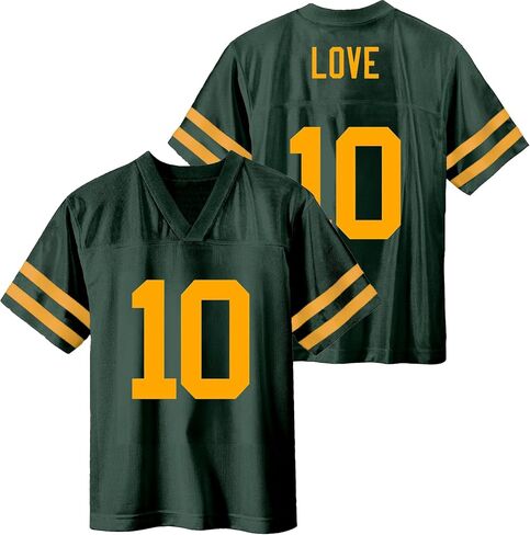 Jordan Love Green Bay Packers Green #10 NFL Kids Youth 4-20 اسم ورقم لاعب الارتداد جيرسي in Saudi Arabia