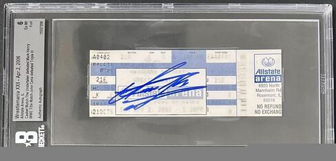 Undertaker Signed WWE WrestleMania XXII Apr. 2, 2006 Ticket Beckett 6 Ex-Mt - Autographed Wrestling Cards in Saudi Arabia