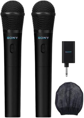 Sony ULT Mic Wireless Karaoke Black Microphone and Receiver with Duet Assist Bundle with Disposable Microphone Cover (2 Items) in Saudi Arabia