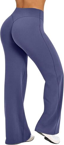 Straight Leg Leggings Bottoms High Waisted Stretch Casual Soft Wide Leg Gym Yoga Pants in Saudi Arabia