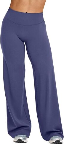 Straight Leg Leggings Bottoms High Waisted Stretch Casual Soft Wide Leg Gym Yoga Pants in Saudi Arabia