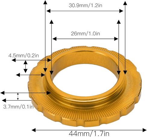 Centerlock Lockring Aluminum Alloy Disc Brake Adapter Wheelset Hub Shaft Disc Rotor Lock Ring(Gold) in Saudi Arabia