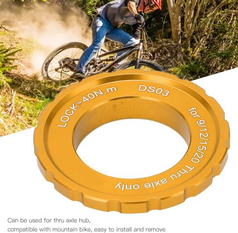 Centerlock Lockring Aluminum Alloy Disc Brake Adapter Wheelset Hub Shaft Disc Rotor Lock Ring(Gold) in Saudi Arabia