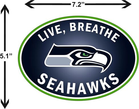Siskiyou Sports NFL Seattle Seahawks Live-Breath Auto Decal, Team Colors, One Size in Saudi Arabia