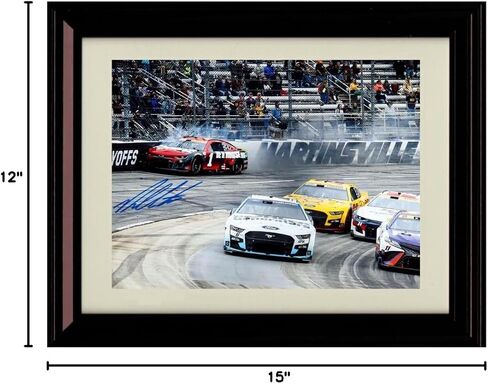Generic Framed Ross Chastain Wall Ride in Martinsville Autograph Replica Print (Black Cherry, 8x10) in Saudi Arabia