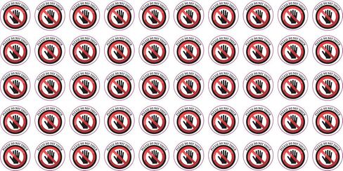 StickerTalk Please Do Not Touch Vinyl Stickers, 1 Sheet of 50 Stickers, 0.5 inches by 0.5 inches Each in Saudi Arabia