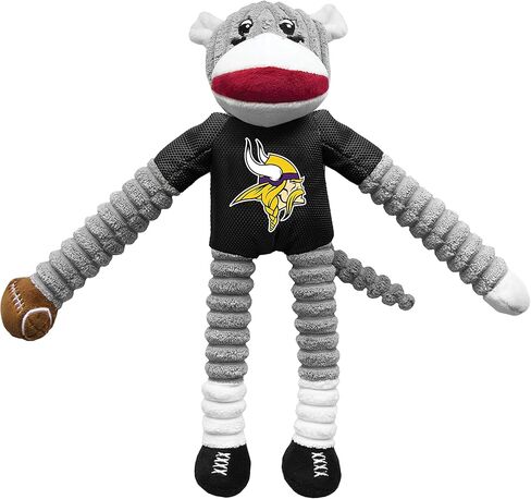 Littlearth NFL Minnesota Vikings Sock Monkey Pet Toy, Team Color, One Size in Saudi Arabia